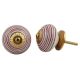 Pink Black Striped Knobs